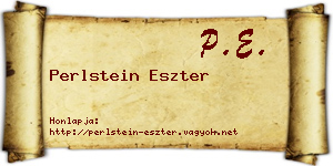 Perlstein Eszter névjegykártya