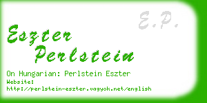 eszter perlstein business card